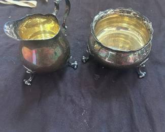 a Sterling Silver Cream and Sugar