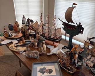 Nautical decor, ship models