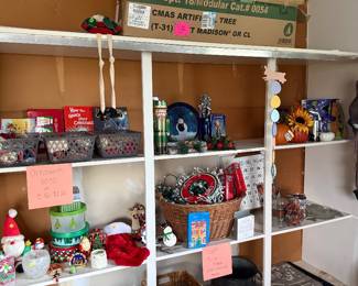 Christmas décor, ornaments and artificial tree