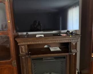 55" Amazon Tv and Electric Fireplace