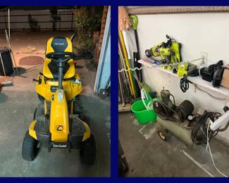 97. Cub Cadet CC 30H Riding Lawnmower. Yard Tools - Garage