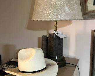 83. Piece of Core, Core Lamp and Dorfan Pacific Cowboy Hat