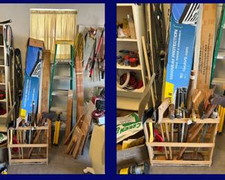 100. Garage: Ladders, Axes, Hatchets, Sledge Hammers & etc.