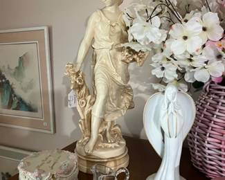 55. Closeup of Grecian Chalk Statue in Bedroom