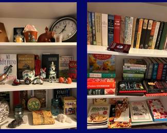 37. Built-in Hall Shelves with Books & Miscellaneous
