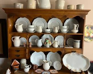 34. Den: Vintage Cabinet with Ironstone