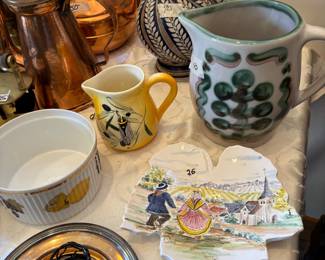 French, Russian and English Serving pieces