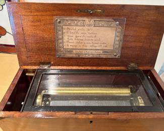 Swiss Cylinder Music Box 1800's