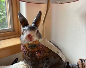 Ceramic Rabbit Lamp