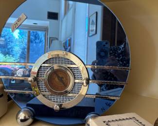 Blue Mirror Clock