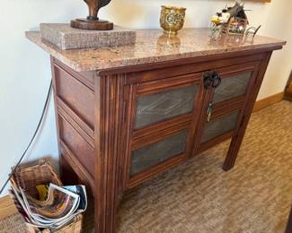 Marble top side buffet