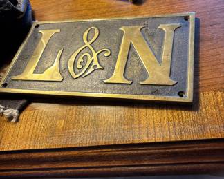 Solid Brass Railroad Plaque, Louisvile and Nashville Line
