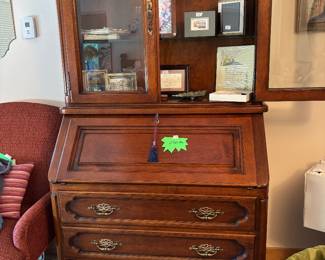 Vintage Drop Frunt Desk and cabinet