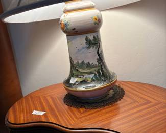 English Porcelain Lamp