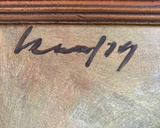 Signature to Artwork of impressionist Artist