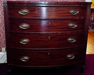 Bow front chest of drawers $560.00