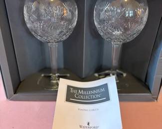 Waterford Millenium Collectible Wine Goblets - 8