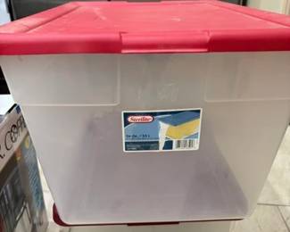 Various Sizes of Lidded Storage Plastic Bins