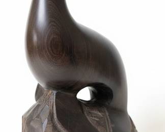 Mid-Century Modern Ironwood Seal Sculpture