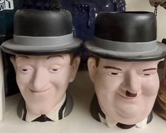 Laurel and Hardy Character Jugs