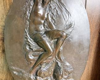 Bronze Plaque of Nereid with Fish