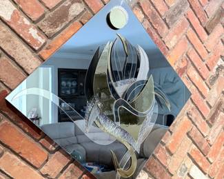 Mid-Century Modern Layered Glass Wall Art