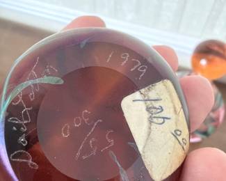 Paul Stankard Botanical Glass Paperweight - 1979