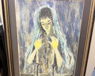 Bernard Buffet 'The Candle' (La Bougie) Lithograph