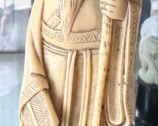 Carved Resin Figurine of Shou Xing (God of Longevity)