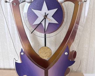 Postmodern Starburst Pendulum Clock