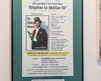 Signed 1998 Detroit Tap Festival Rhythm In Motion III Poster