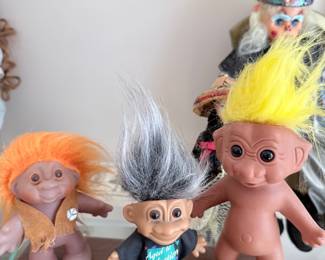 Collection of 3 Vintage Russ Troll Dolls