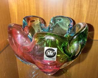 Iwatsu Glass Hineri Range Art Glass Bowl