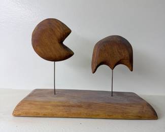Mid-Century Modern Abstract Wood Sculpture