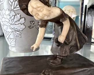 Chryselephantine Figurine of a Young Girl by Peter Tereszczuk
