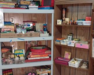 games, puzzles, book shelf