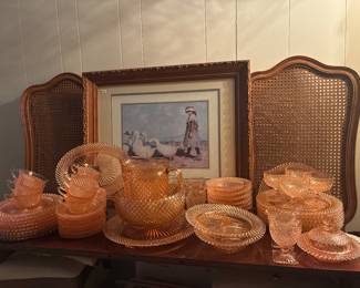 Anchor Hocking Miss America Pink Depression Glass Set