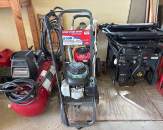 Honda 2300 PSI pressure washer, air compressor, portable generator