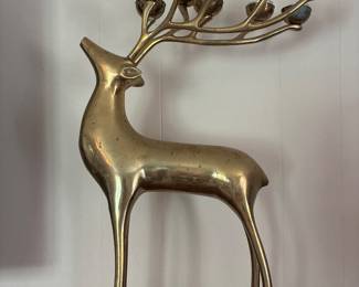vintage brass deer candle tea light holder