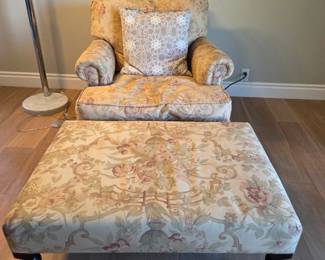 George Smith Ottoman — Main Photo GEORGE SMITH OTTOMAN — PRE-SALE $1,125 Authentic labeled George Smith upholstered ottoman coordinating with the George Smith sofa and armchair. Traditional floral upholstery and substantial construction. Send us a message through EstateSales.NET with “George Smith Ottoman” for availability, additional information, or private preview.