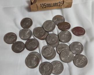 25 Susan B Anthony Dollar Coins Roll