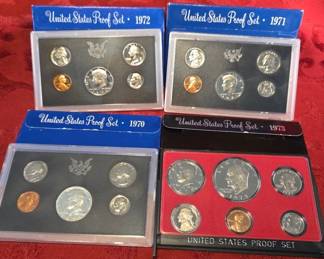 United States Proof Coin Sets 1970-1973