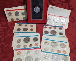 1972 & 1973 U.S. Mint Coin Sets and Proof Dollar