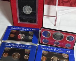 US Proof Coin Sets 70, 71, 72 76 & 1976 Eisenhower