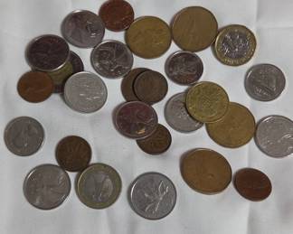 Unsearched Assortment of Foreign Coins