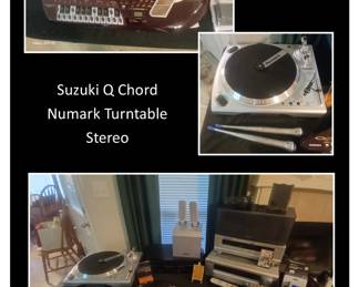 Numark turntable / Suzuki Q Chord / Stereo