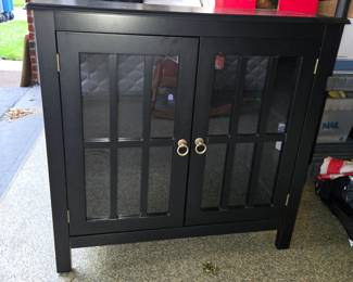 Black wood cabinet