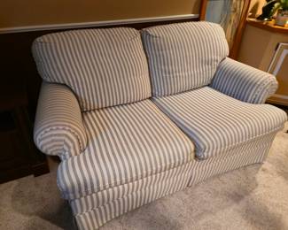 Striped loveseat