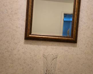 Mirror, glass lamp