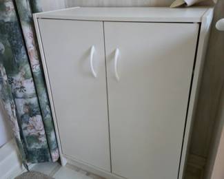 White laminate storage cabinet